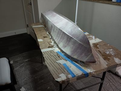 second fiberglass on hull